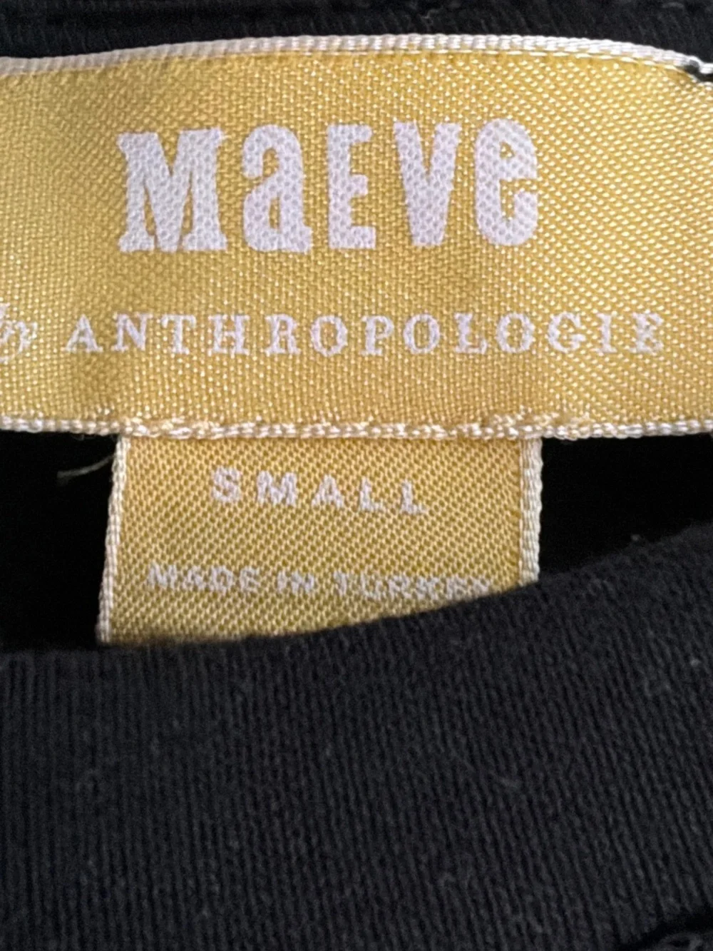 Maeve by anthropology, black lace overlay long sleeve sweatshirt size small